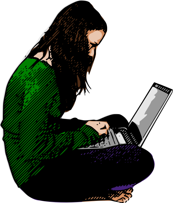 Blogging Girl coloured