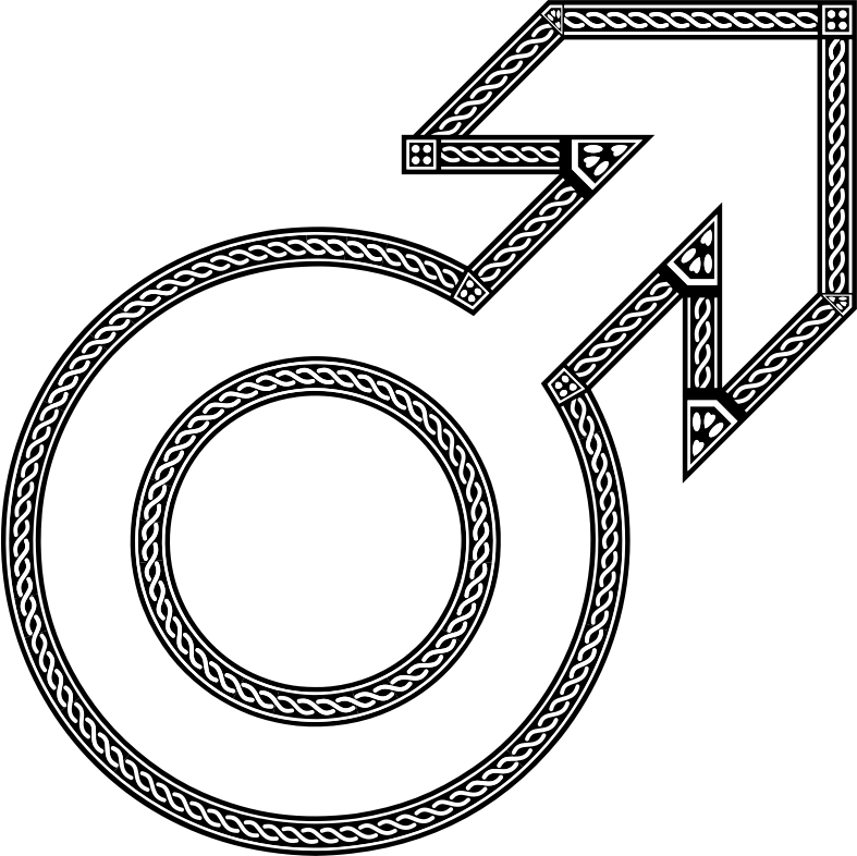 Decorative Chain Male Symbol