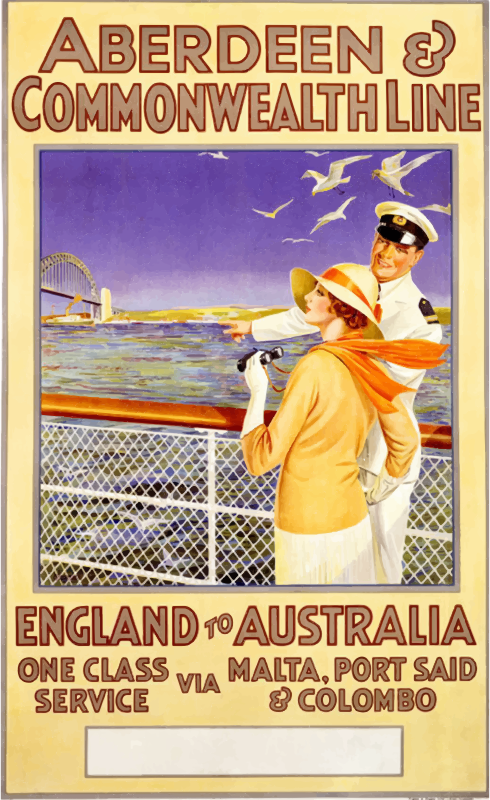 Aberdeen And Commonwealth Line Vintage Poster
