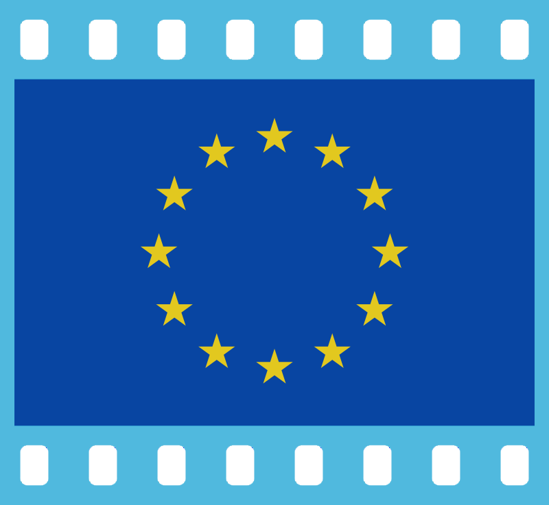 Flag of Europe in a 35 mm