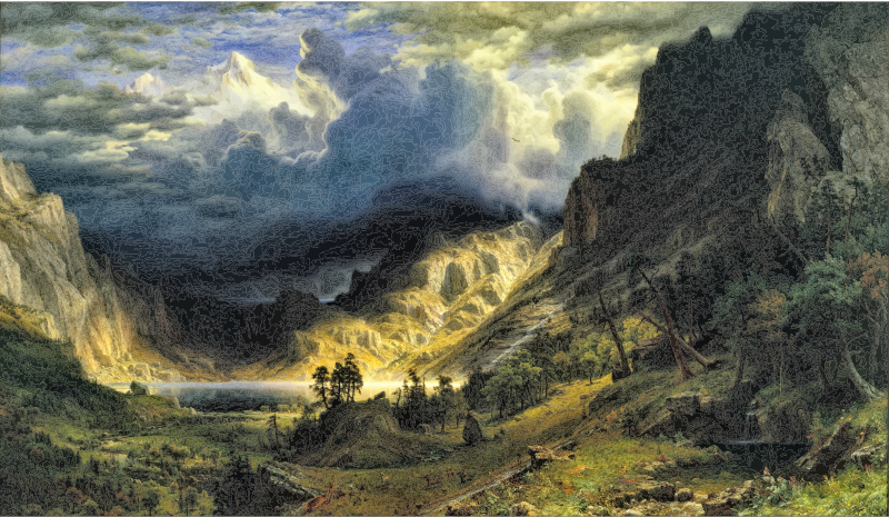 A Storm In The Rocky Mountains Mt Rosalie By Albert Bierstadt Very High Quality