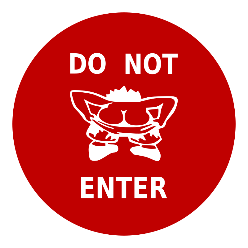 Do not enter - humorous sign