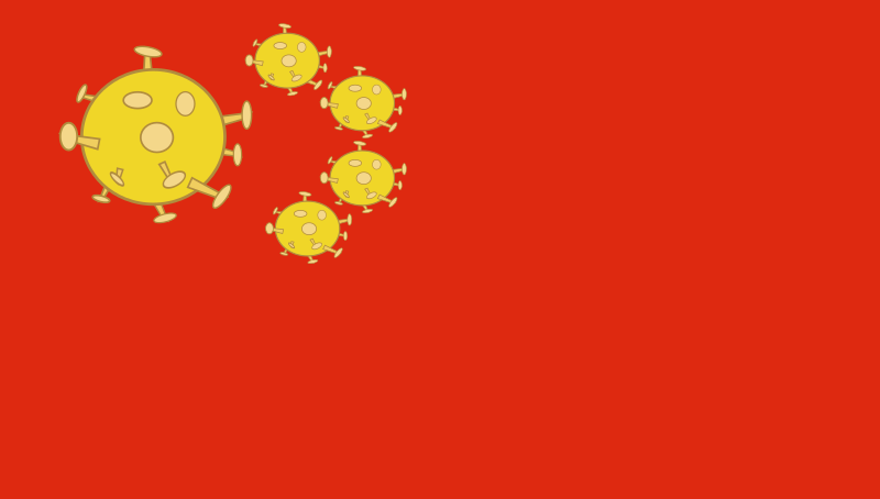 Wuhan Corona Virus Flag