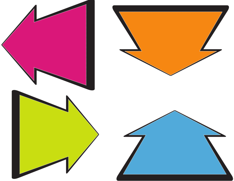 Arrows in various colours 