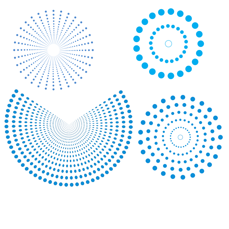 Circular shapes blue colour