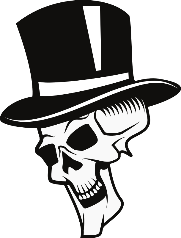 Skull in top hat