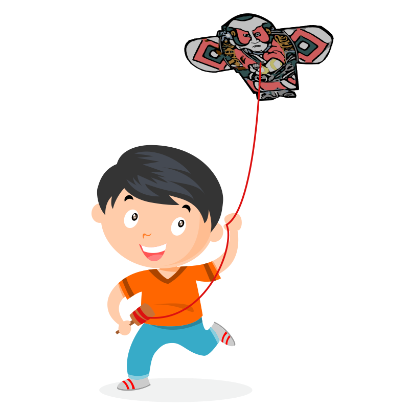 Boy with Japanese Kite