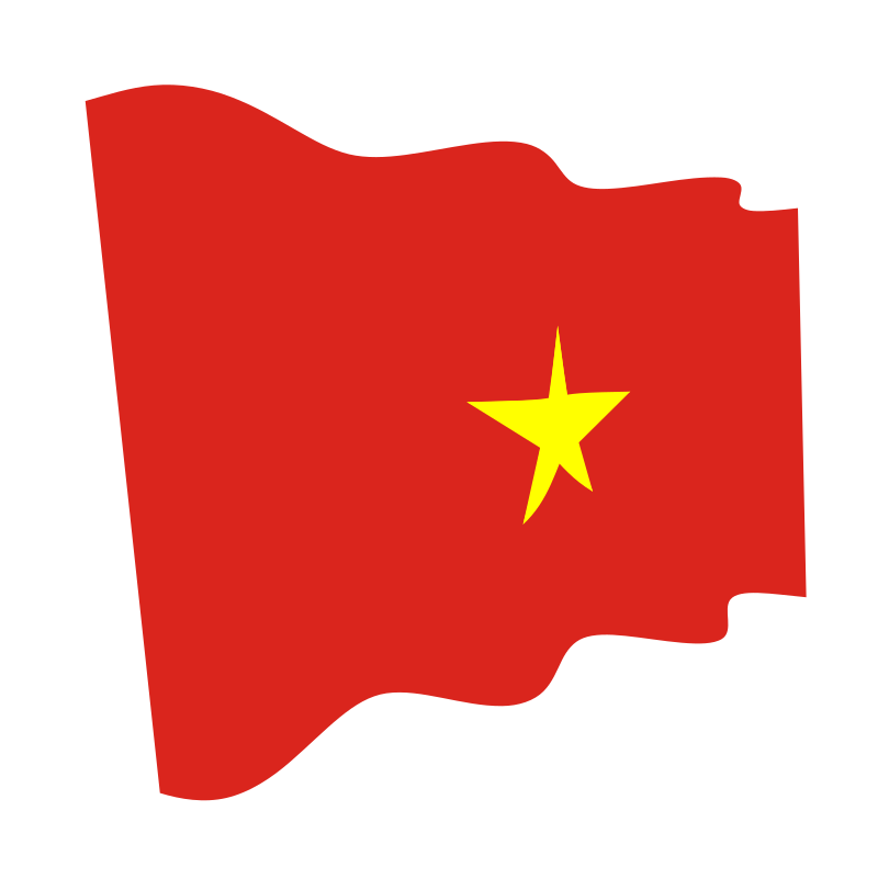 Vietnam waving flag clip art