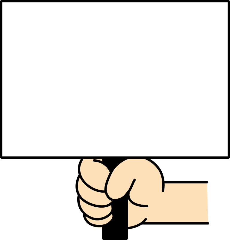 Hand with Sign