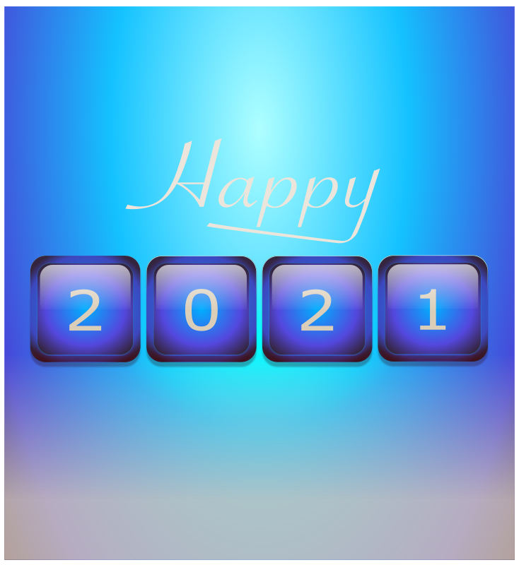 Happy 2021 Blue