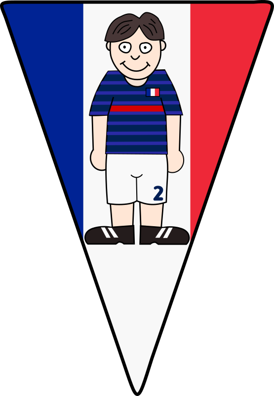 Pennant Soccerplayer France 2021