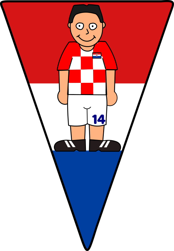 Pennant Soccerplayer Croatia 2021
