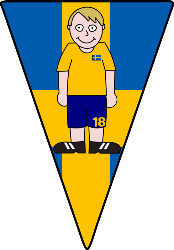 Pennant Soccerplayer Sweden 2021