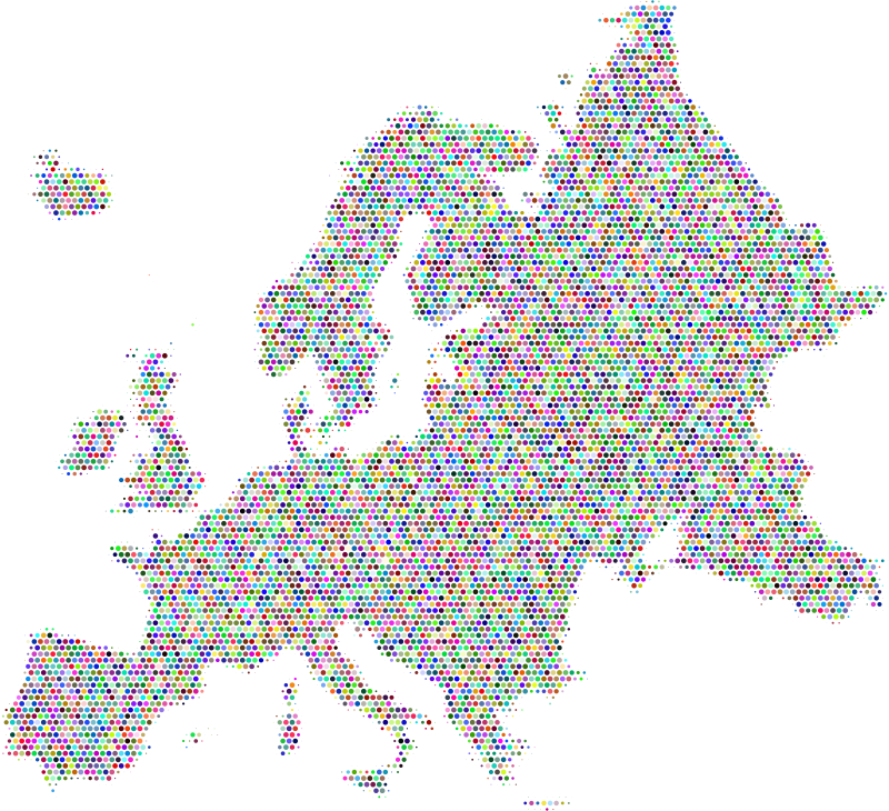 Europe Circles Colorful