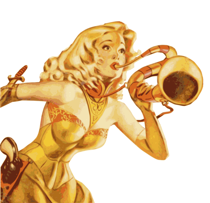 Scifi Lady with Space Trumpet