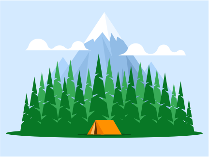 Orange tent vector