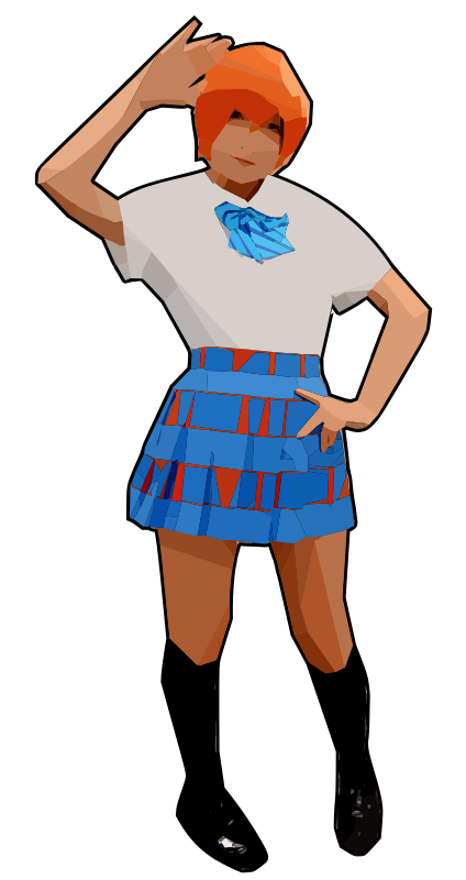 Blue Skirt Lady