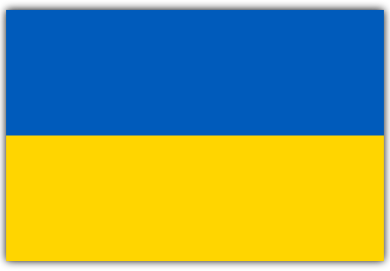 Flag of Ukraine with shadow