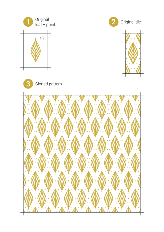 Golden leaf pattern