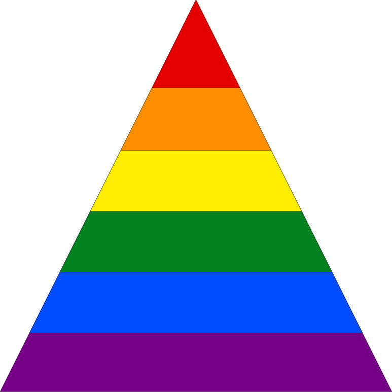 6 layer rainbow pyramid 