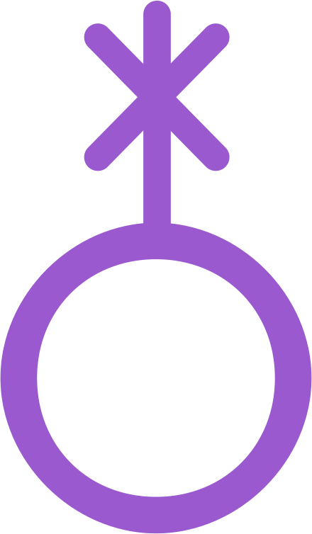 Genderqueer non-binary purple icon 