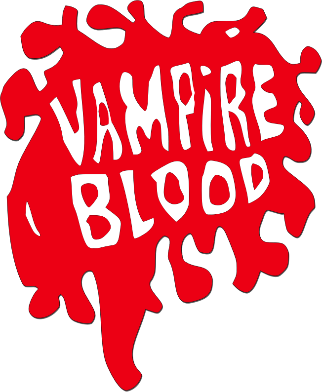 vampire blood splatter red and white