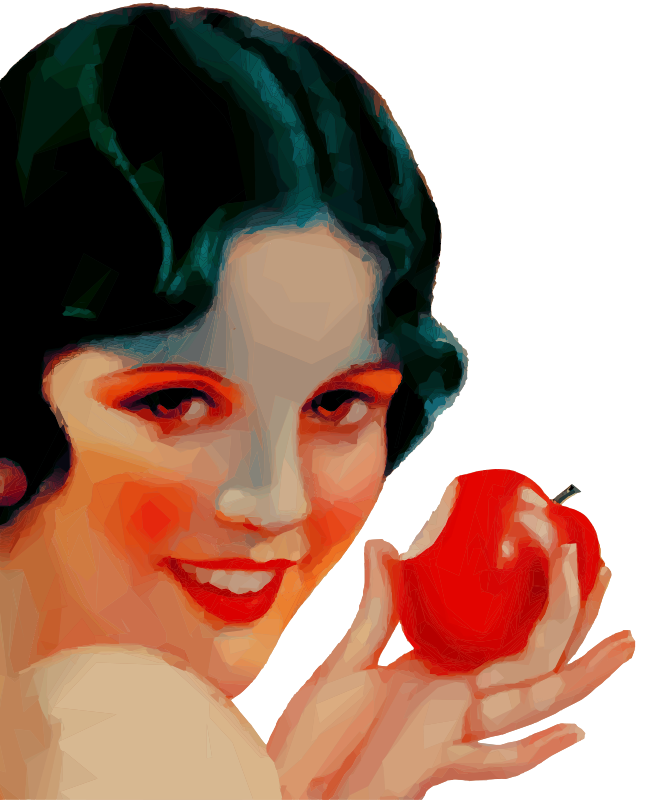Lady Bites an Apple