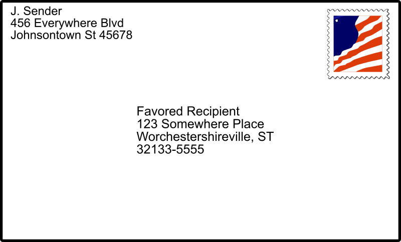 addressed envelope with stamp 01