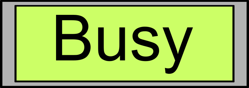 Digital Display with "Busy" text