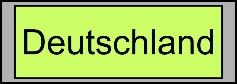 Digital Display with "Deutschland" text