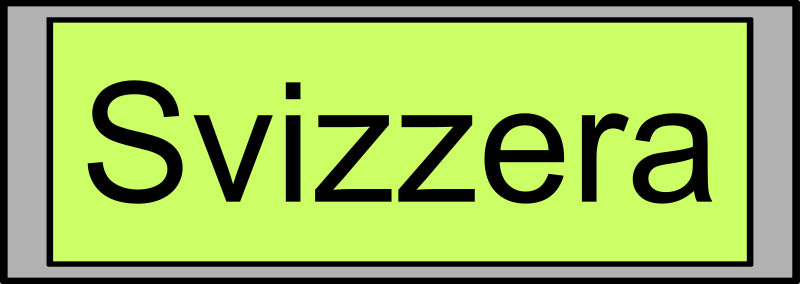 Digital Display with "Svizzera" text