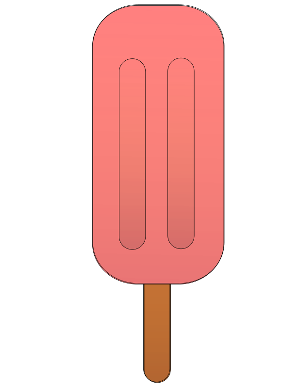Strawberry popsicle.