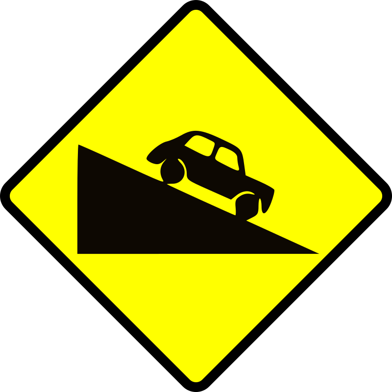 caution-steep hill up