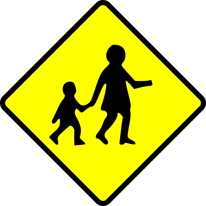 caution-children crossing