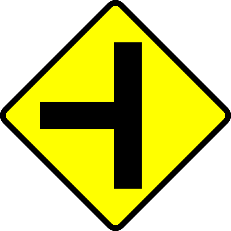caution-T junction