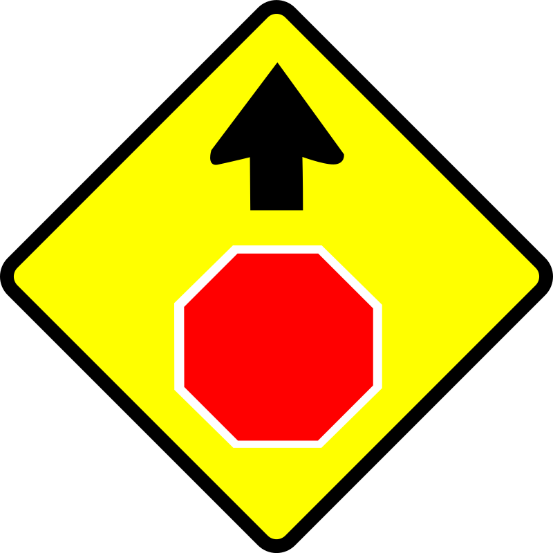 caution-stop sign