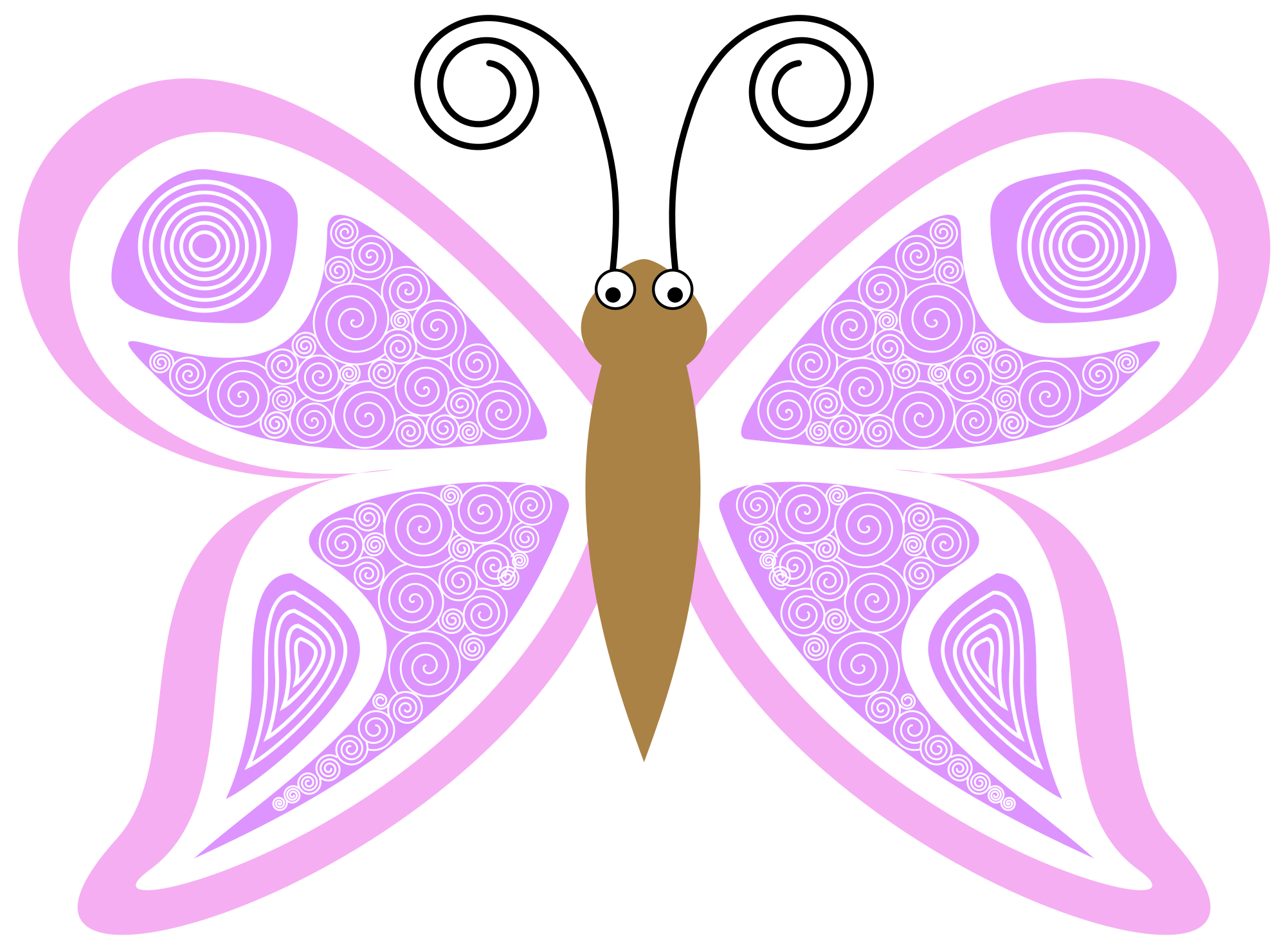 purple butterfly cartoon