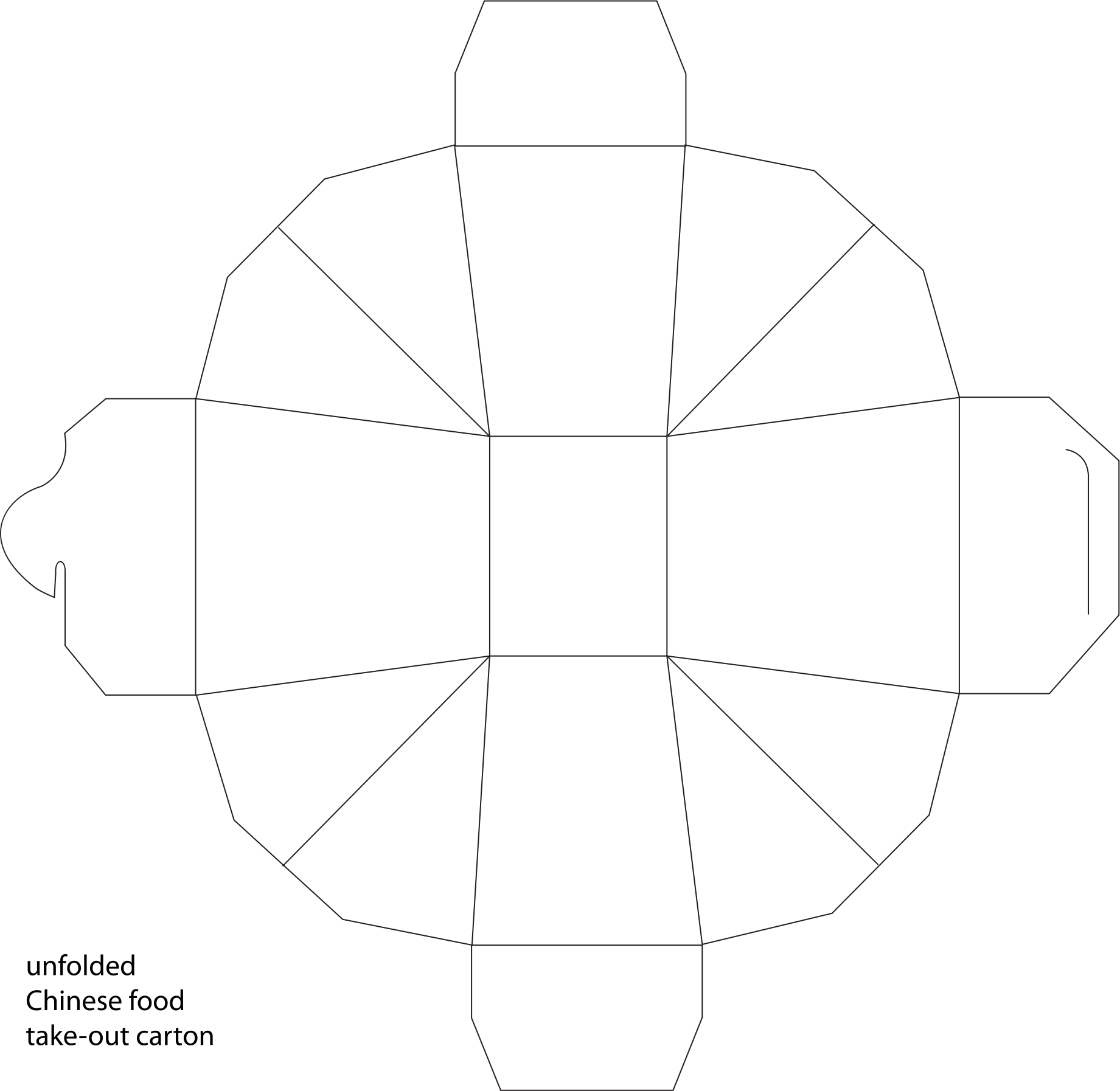 chinese take out box layout