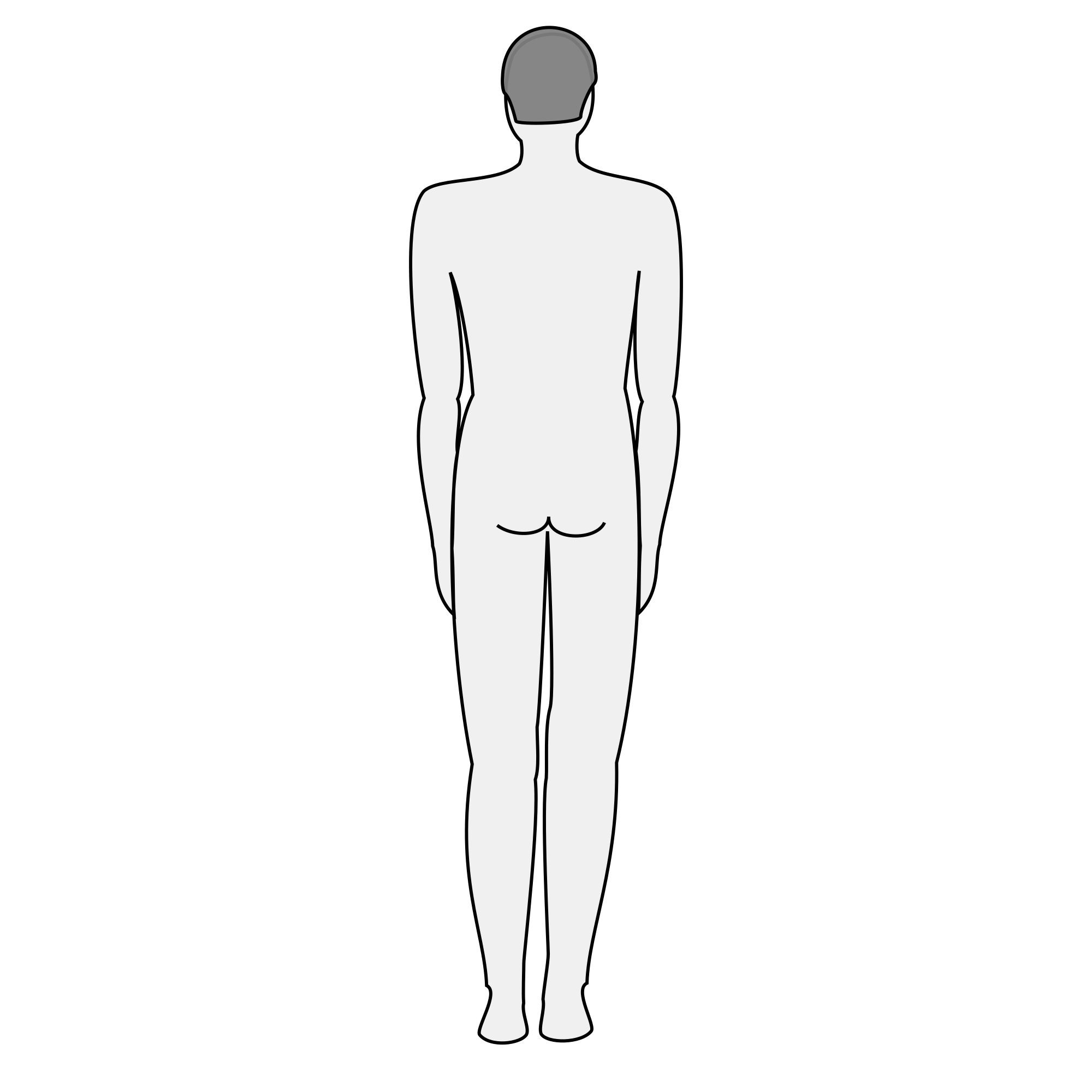 male silhouette body