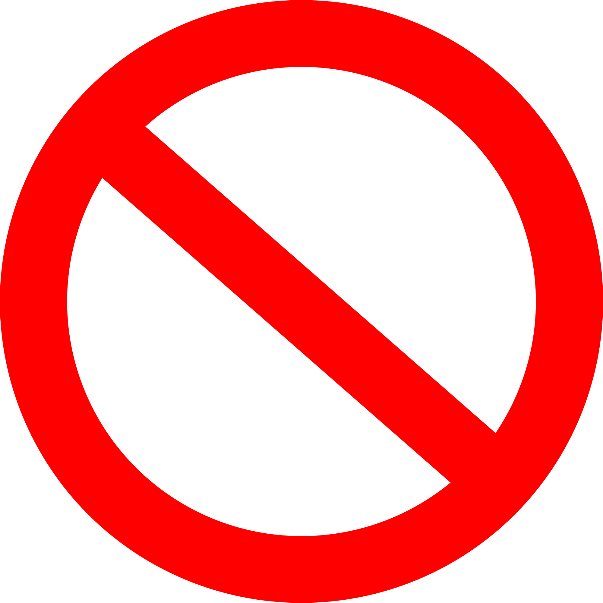 Panneau interdit  forbidden road sign basic - Openclipart