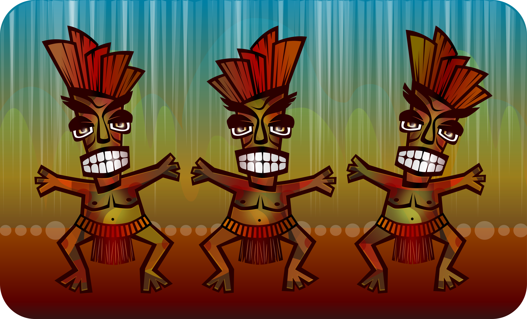 tiki man cartoon