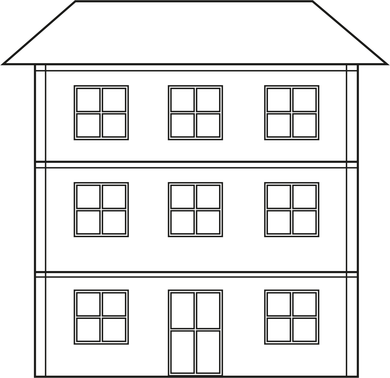 doll house clip art black and white