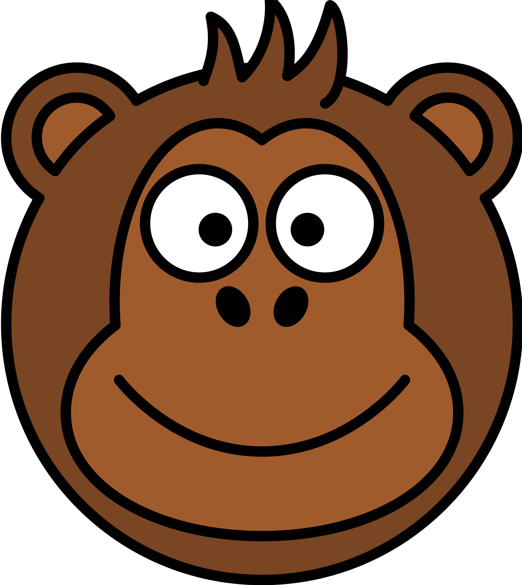 cartoon monkey head