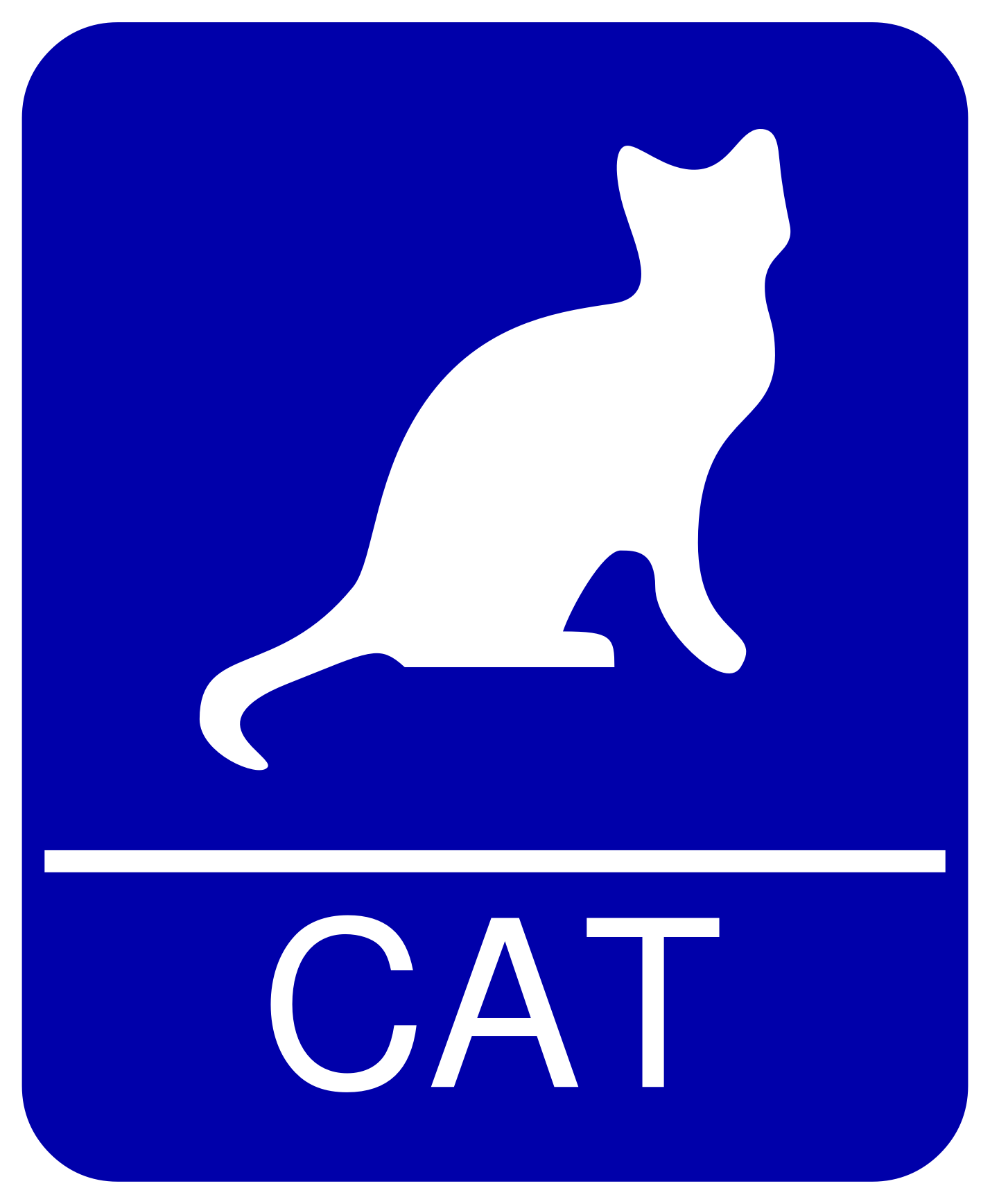 Cat Restroom Sign Openclipart