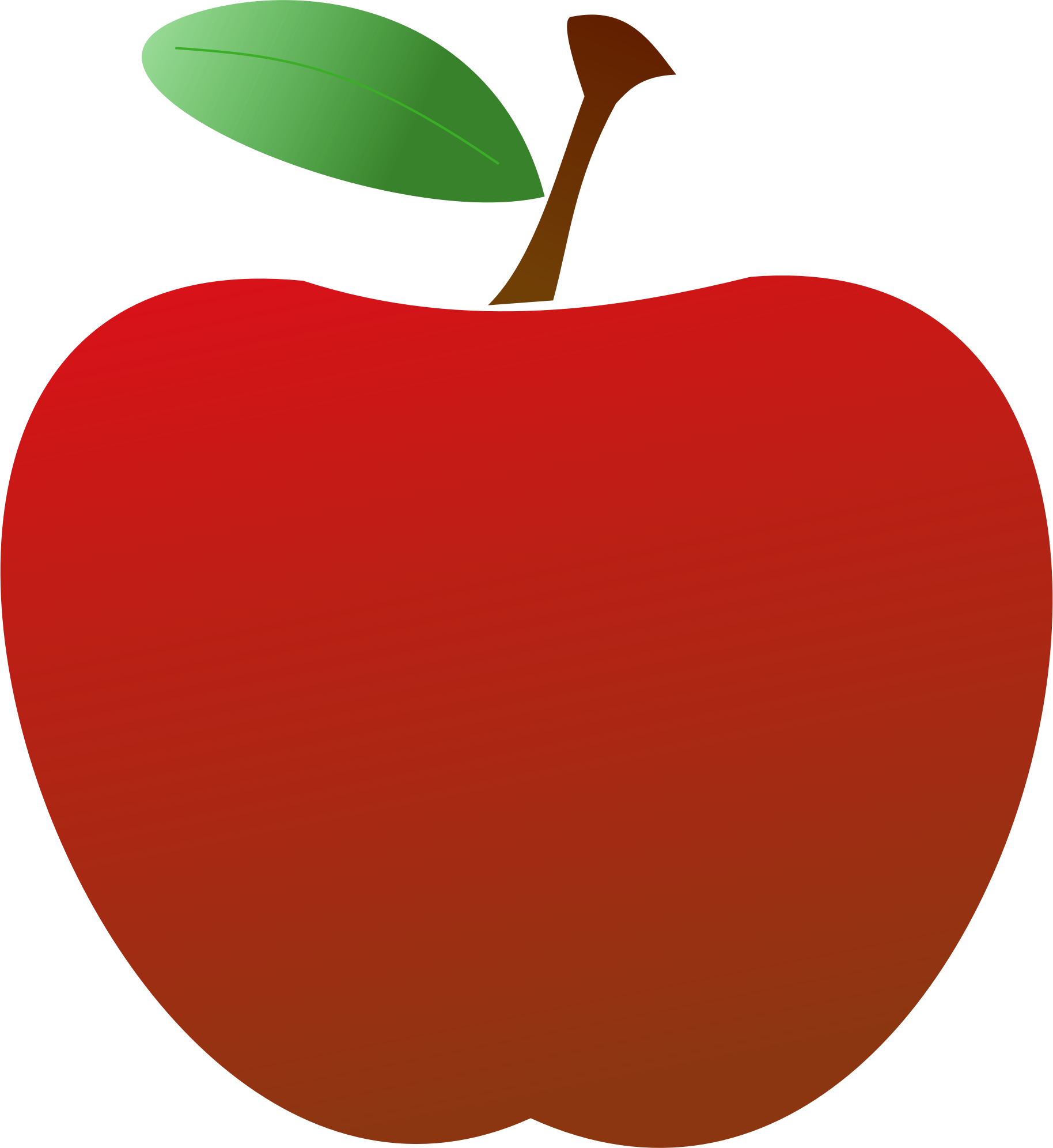 Simple Red Apple - Openclipart