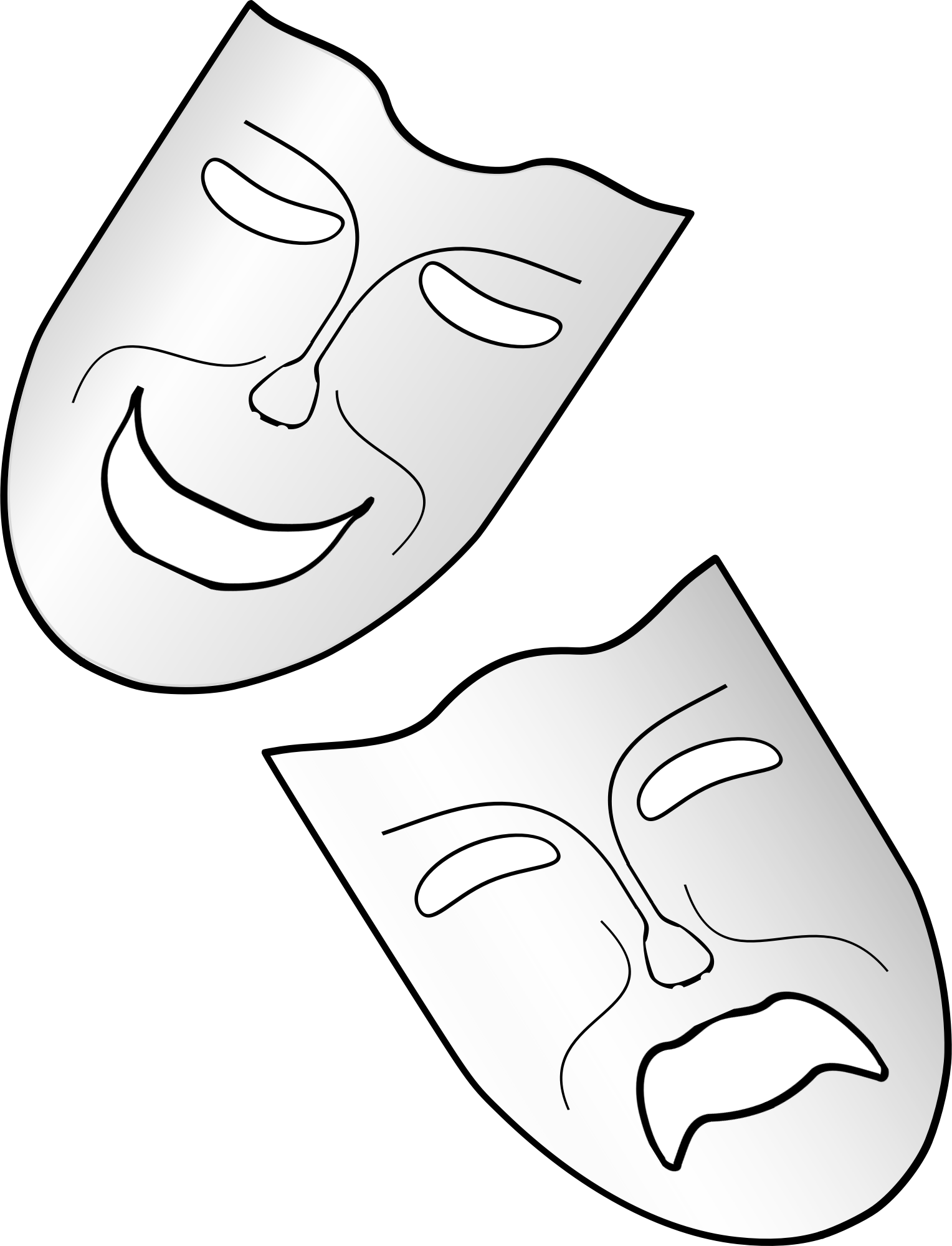 Comedy and Tragedy Masks - Openclipart