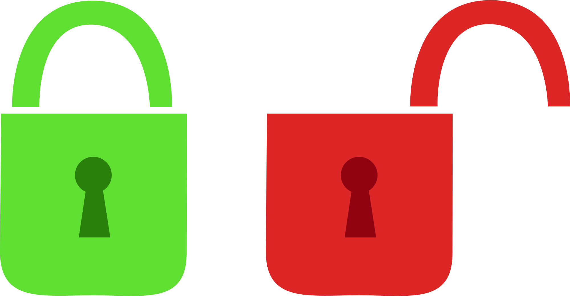 Open and closed lock Openclipart