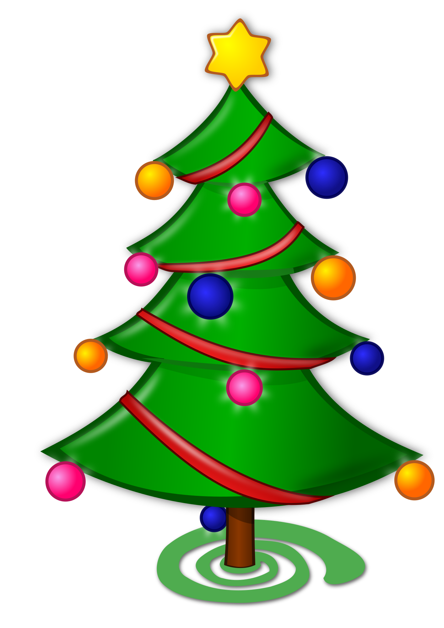 Multicolored Christmas Tree With Decorations On A Transpa PNG