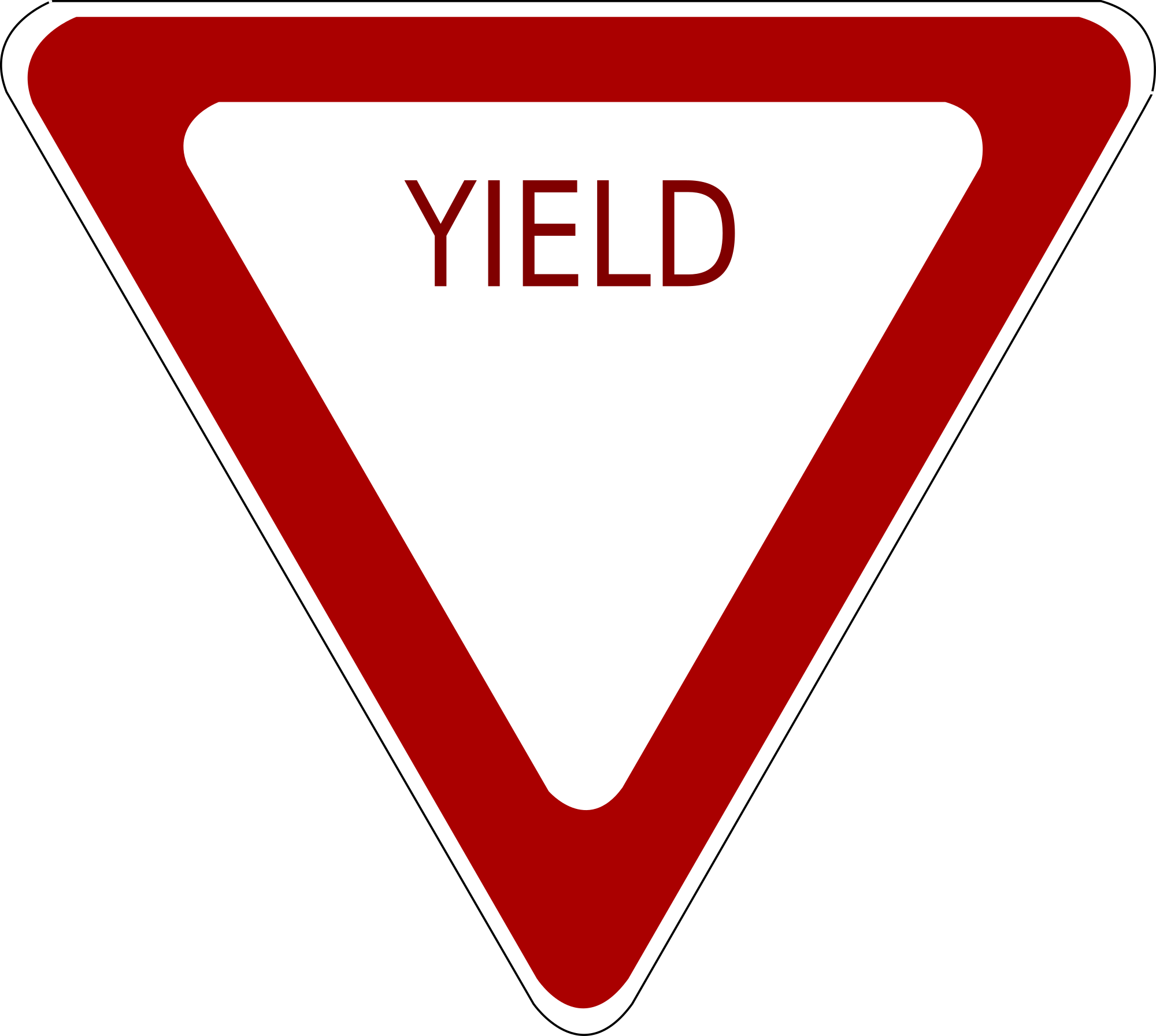 yield road signs