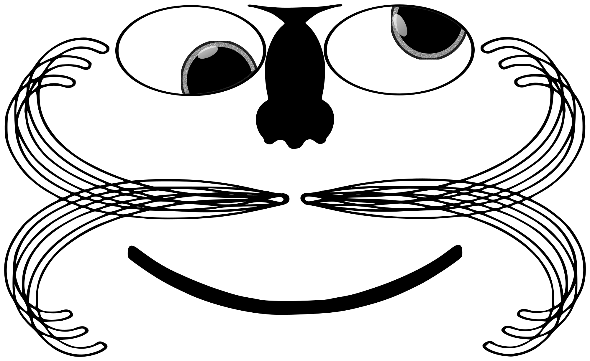 silly face clipart black and white